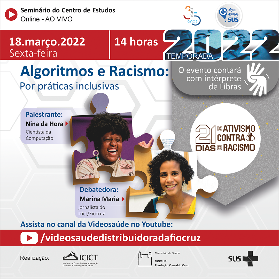 Seminário do Centro de Estudos: algoritmos e racismo - por práticas mais inclusivas
